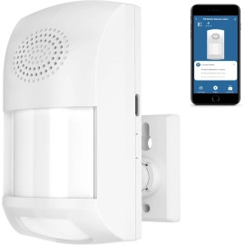 DETECTEUR DE MOUVEMENT WIFI COMPATIBLE TUYA AVEC ALARME SIREN INTEGRE